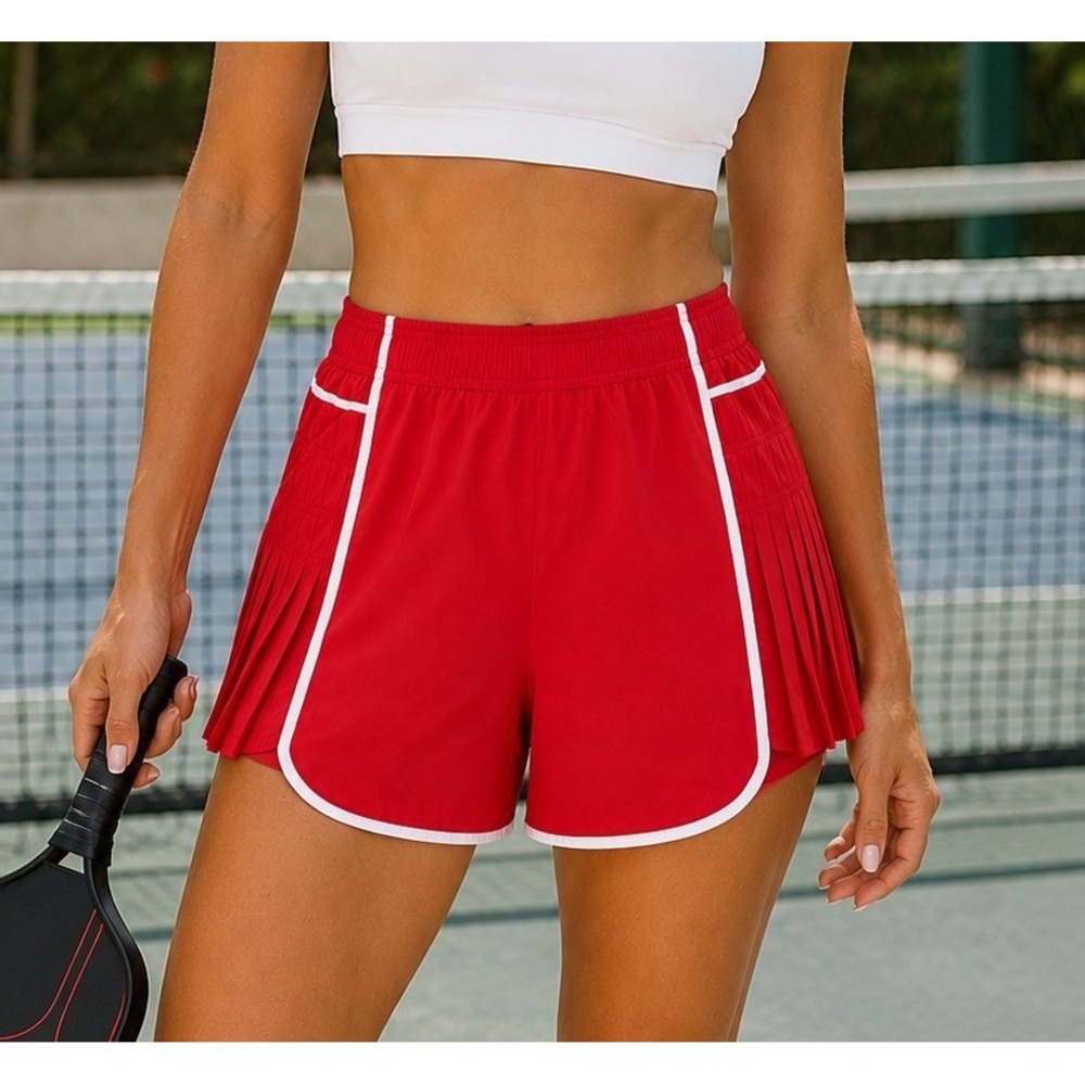 Yogalicious Radiant Courtside Chic Shorts XL Hibiscus Pickleball Tennis NWT